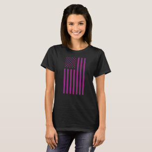 T-shirt Drapeau Américain Violet