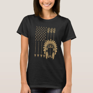 T-shirt Drapeau amérindien Cool Usa Tribe Patriotique 1