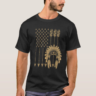 T-shirt Drapeau amérindien Cool Usa Tribe Patriotique 1