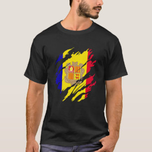 T-shirt drapeau andorran Andorre