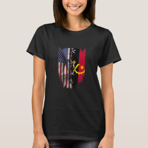 T-shirt Drapeau angolais américain cultivé Racines angolai