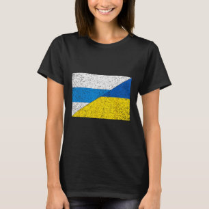 T-shirt Drapeau anti-guerre russe Drapeau de l'Ukraine Net