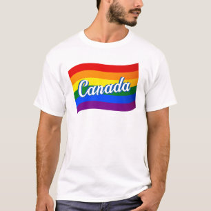 T-shirt drapeau arc-en-ciel Canada Gay pride canadien LGBT