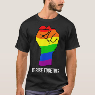 T-shirt Drapeau arc-en-ciel gay pride LGBTQ Nous nous rass