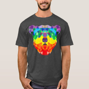 T-shirt Drapeau arc-en-ciel LGBT Gay PRIDE ours géométriqu