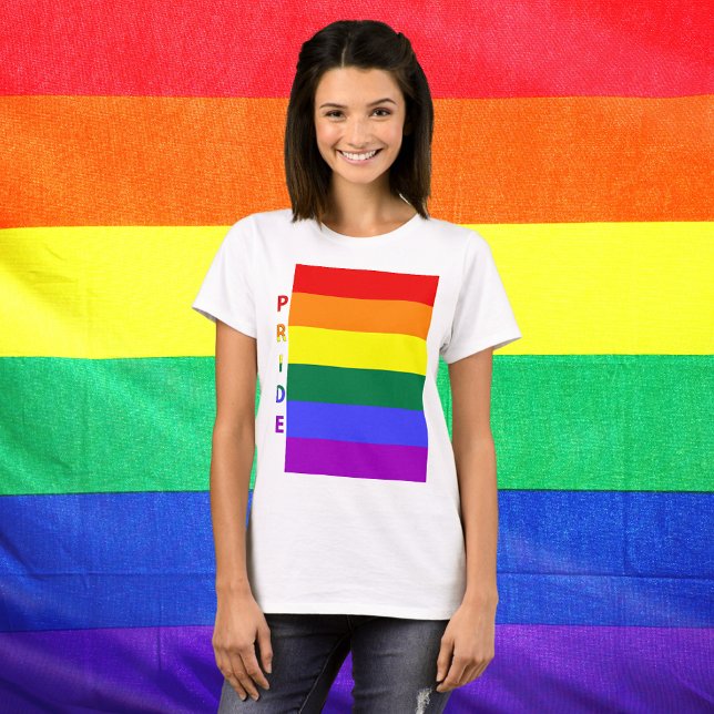 T-shirt Drapeau arc-en-ciel LGBT Pride (LGBT Pride Rainbow Flag White Womens T-Shirt)