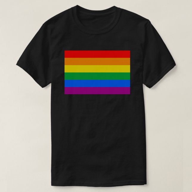 T-shirt Drapeau arc-en-ciel LGBTQ+ (Design devant)