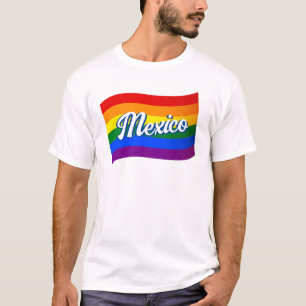 T-shirt Drapeau arc-en-ciel Mexique gay pride mexicain LGB