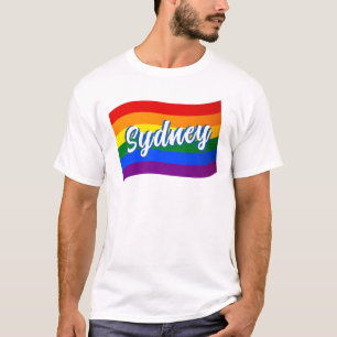 T-shirt Drapeau arc-en-ciel Sydney Australie Gay pride LGB