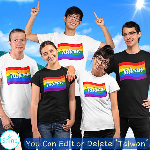 T-shirt Drapeau arc-en-ciel Taïwan Gay pride LGBT LGBT