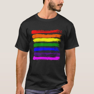 T-shirt Drapeau arc-en-ciel vintage Cool Lgbt Gay Lesbian 