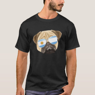 T-shirt Drapeau argentin Carlin chien Argentine poche