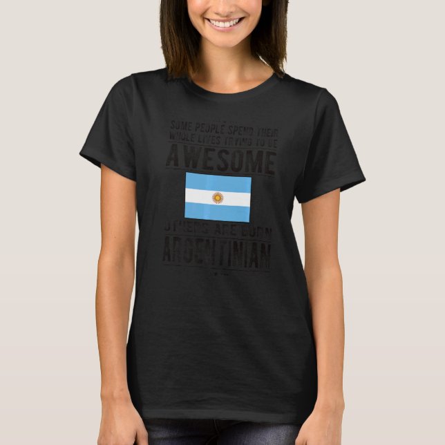 T-shirt Drapeau argentin somptueux Roo argentin (Devant)