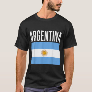 T-shirt Drapeau argentin Supporter de football Bleu ciel B