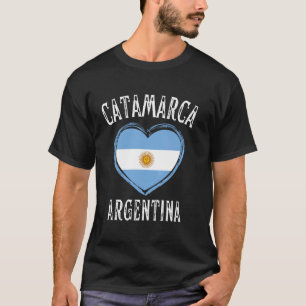 T-shirt Drapeau Argentine Cœur Ville Catamarca