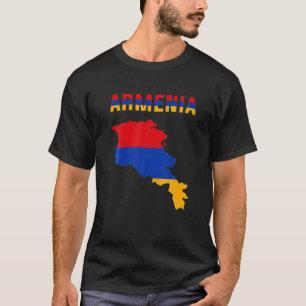 T-shirt Drapeau Arménien Sur La Carte D'Arménie