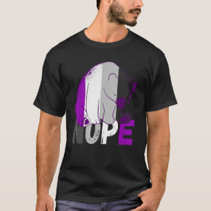 T-shirt Drapeau Asexuel Nope Ours De Lance Ace Asexuel Lgb