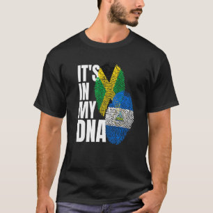 T-shirt Drapeau Au Nicaragua Et En Jamaïque