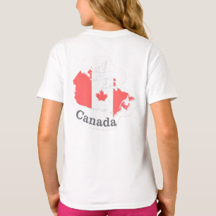 T-shirt Drapeau autocollant plat du Canada