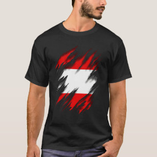 T-shirt Drapeau Autriche