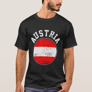 T-shirt Drapeau Autriche Vintage