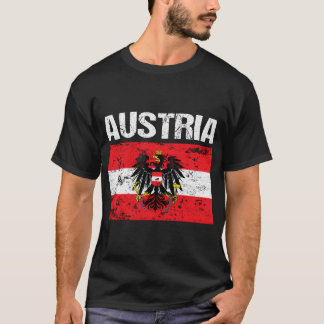 T-shirt Drapeau autrichien Autriche Vienne Aigle T