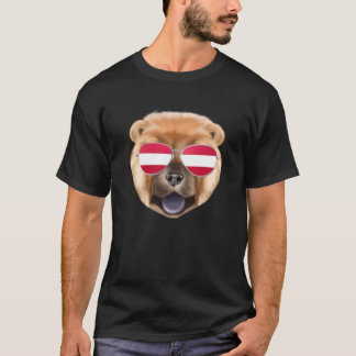 T-shirt Drapeau autrichien Chow Chow Chien Autriche Poche