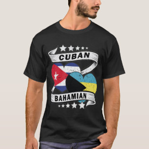 T-shirt Drapeau Bahaméen Et Cubain