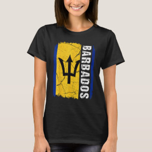 T-shirt Drapeau barbadien vintage Barbados Pride Roots Her
