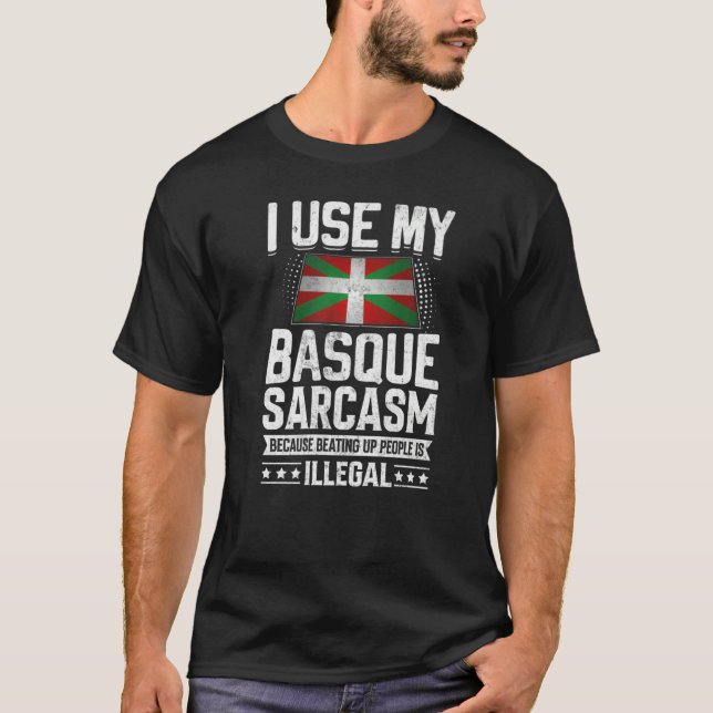 T-shirt Drapeau Basque Souvenirs Pour Basques Hommes & Fem (Devant)