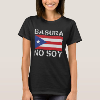 T-shirt Drapeau Basura No Soy Porto Rico Boricua