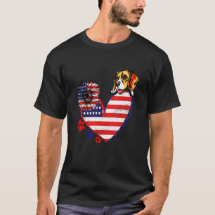 T-shirt Drapeau beagle Tournesol Chien