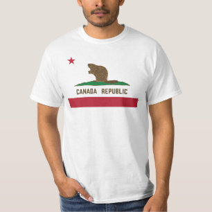 T-shirt Drapeau Beaver Canada Republic California