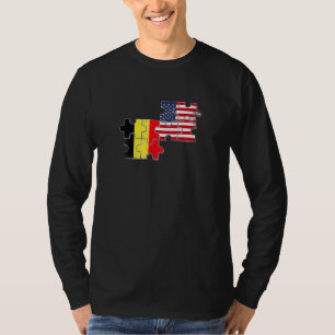 T-shirt Drapeau belge américain Belgique États-Unis