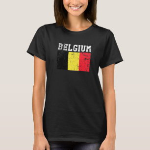 T-shirt Drapeau belge Retro Vintage