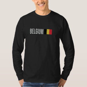 T-shirt Drapeau Belge Souvenir - Retro Belgique Design