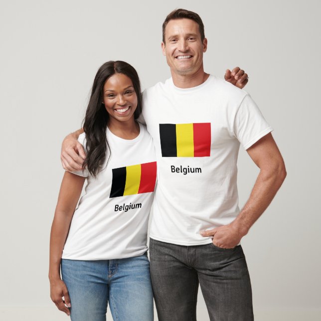 T-shirt Drapeau Belgique (Unisexe)