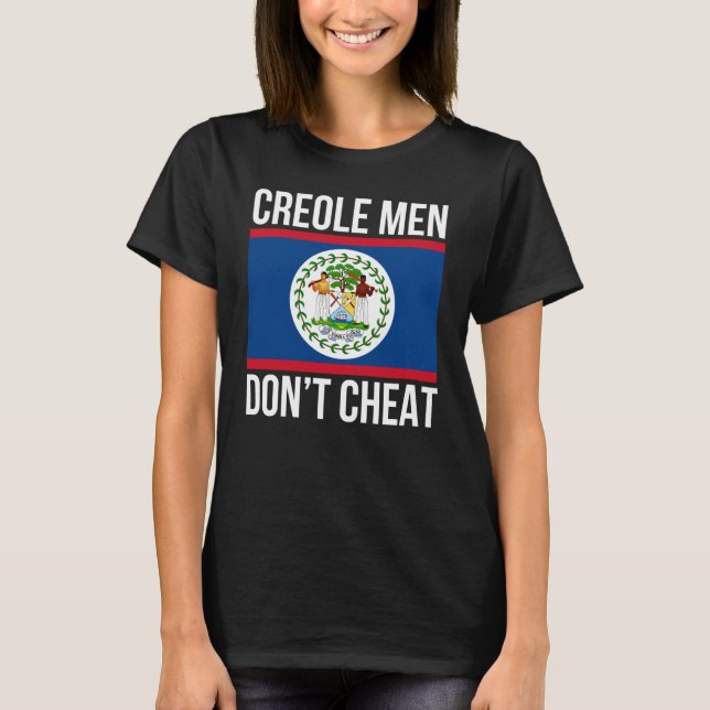 T-shirt Drapeau bélizien de la fierté créole masculine ne  (Devant)