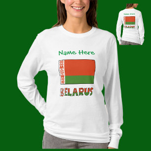 T-shirt Drapeau Biélorusse Biélorussie Personnalisé