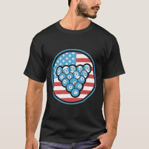 T-shirt Drapeau Billiards Pour Hommes Et amp; Drapeau Amér