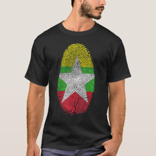 T-shirt Drapeau Birman Empreinte C'Est Dans Mon Adn Pour L