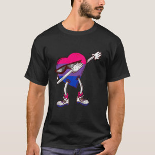 T-shirt Drapeau bisexuel LGBTQ Cœur bisexuel Dabbing Bisex