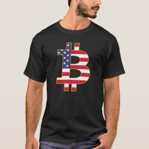 T-shirt Drapeau Bitcoin USA - Btc Crypto