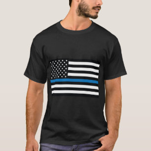 T-shirt Drapeau bleu, Drapeau américain avec bande bleue