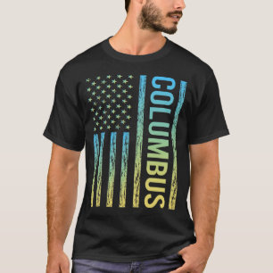 T-shirt Drapeau bleu jaune - Columbus