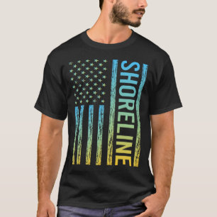 T-shirt Drapeau bleu jaune USA - Rive