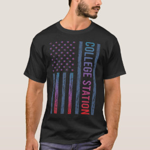 T-shirt Drapeau Bleu Rouge - College Station