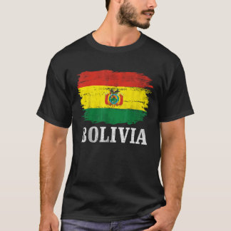 T-shirt Drapeau Bolivie vintage pour un cadeau bolivien