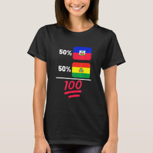 T-shirt Drapeau bolivien plus haïtien