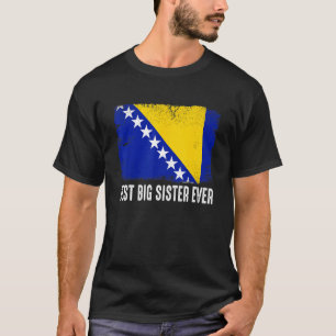T-shirt Drapeau Bosnie-Herzégovine Meilleure Grande Soeur 